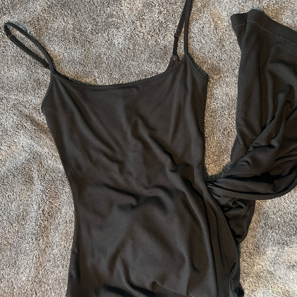 Skims Black Long Slip Dress - Picture 5 of 6